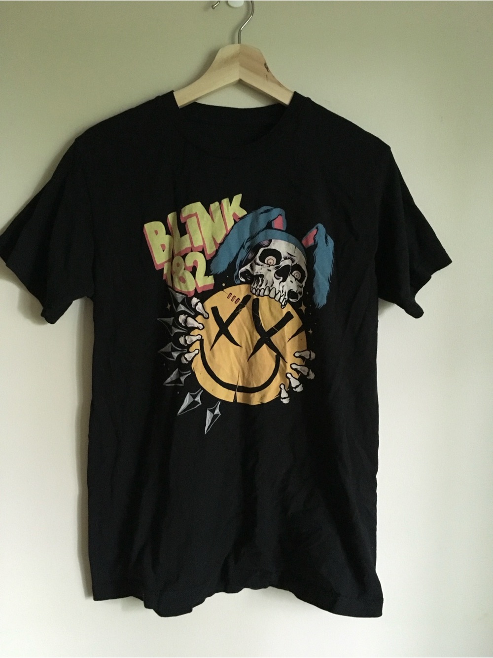 Blink 182 Skull Bunny black short sleeve tee shirt large